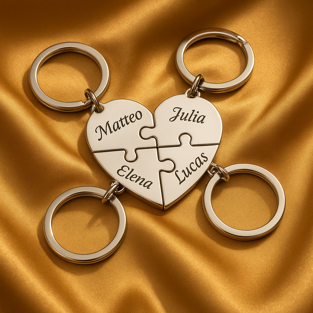 HerzKey™ – Personalisierter Puzzle-Schlüsselanhänger