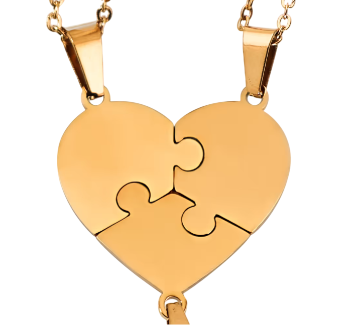 HerzLink™ – Personalisierte Puzzle-Halskette