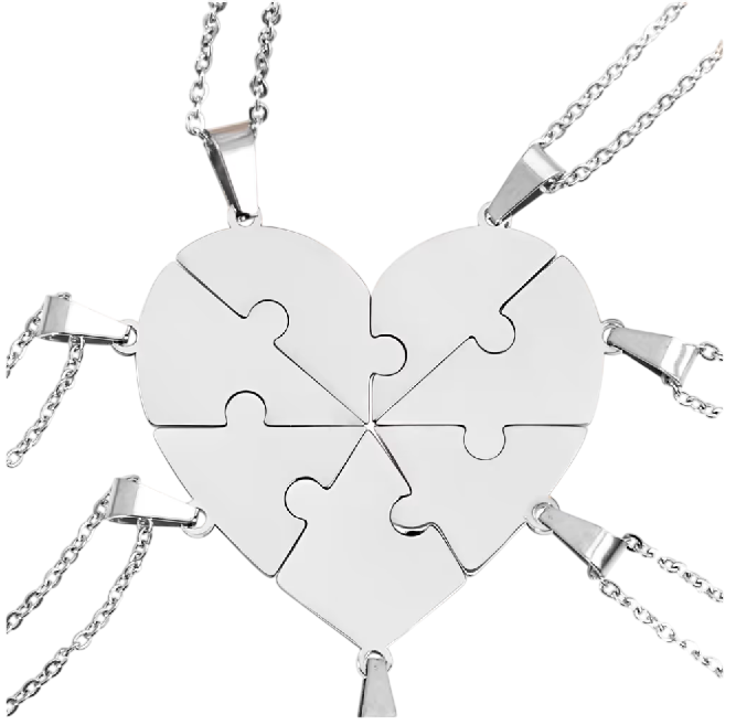 HerzLink™ – Personalisierte Puzzle-Halskette