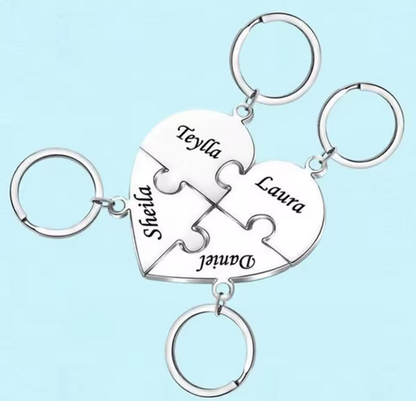 HerzKey™ – Personalisierter Puzzle-Schlüsselanhänger