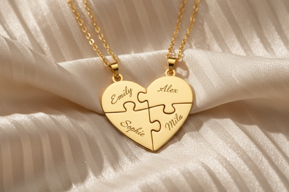 HerzLink™ – Personalisierte Puzzle-Halskette